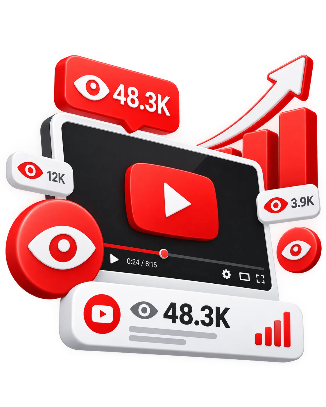 YouTube views for videos, Shorts and live streams