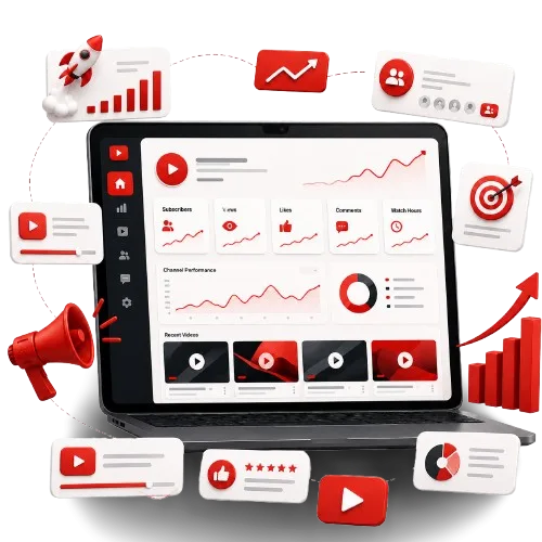 YouTube booster and promotion strategy illustration