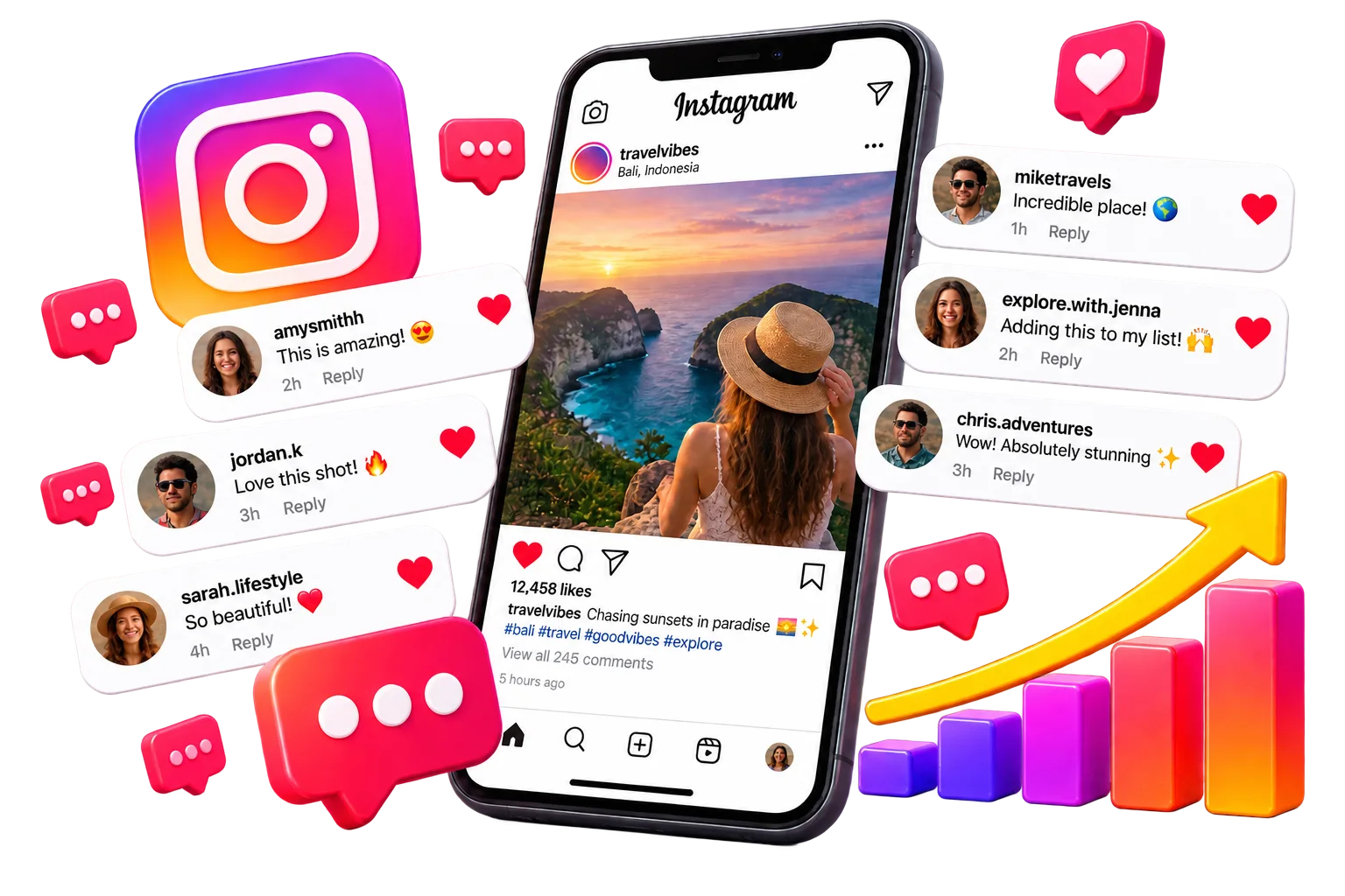 Instagram comment service illustration