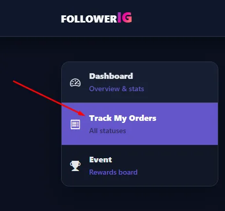 Track my order navigation